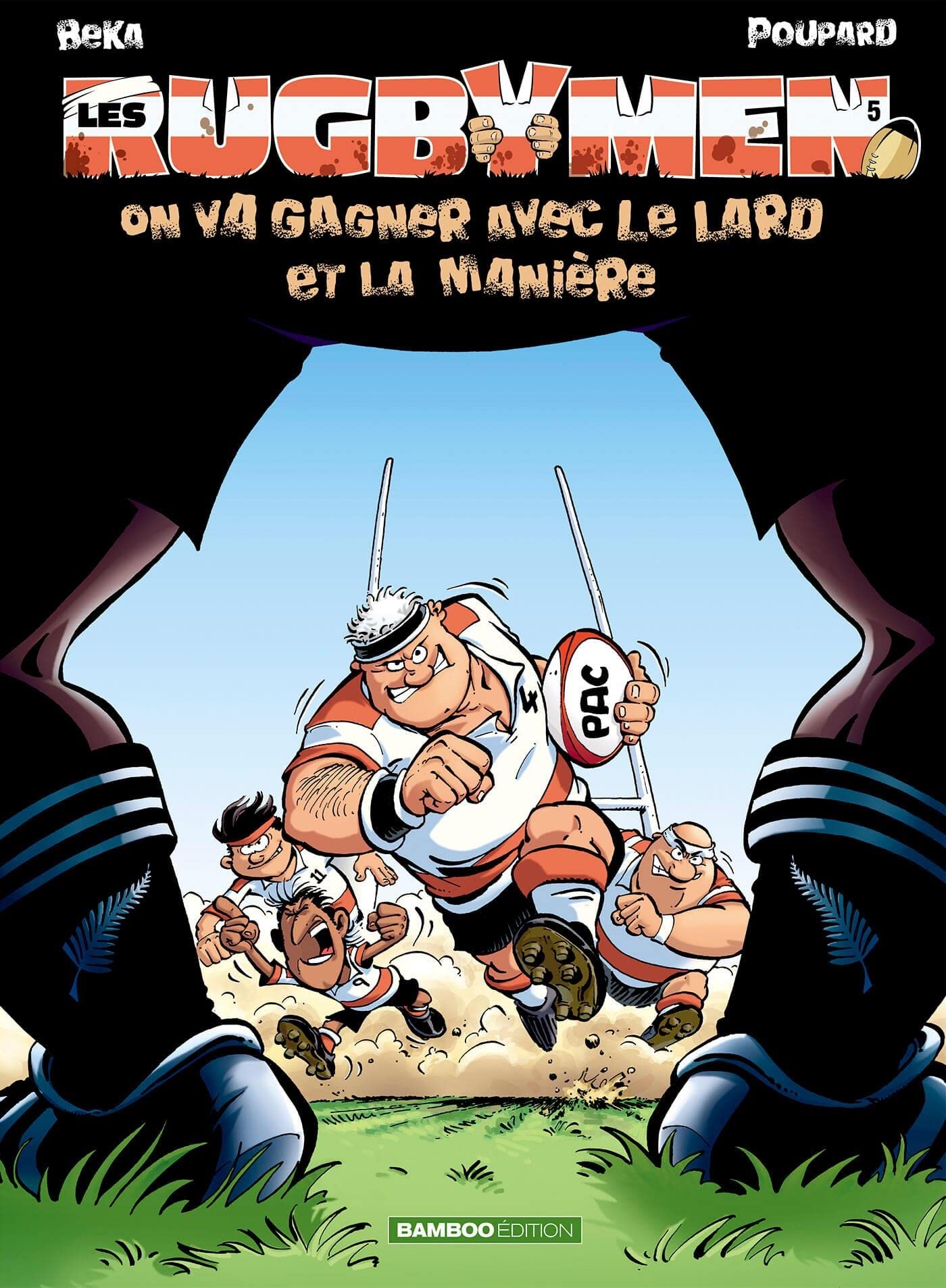 jaquette livre Les Rugbymen T5: On va gagner avec le lard et la manière