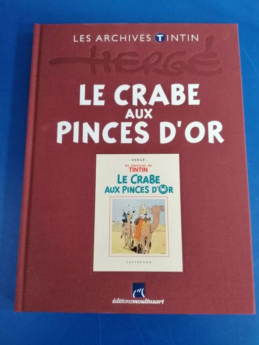 jaquette livre Les Archives de Tintin - Le crabe aux pinces d'or