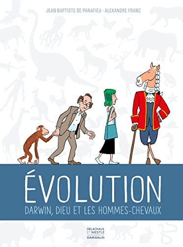 jaquette livre Evolution - Darwin, Dieu Et Les Hommes-Chevaux
