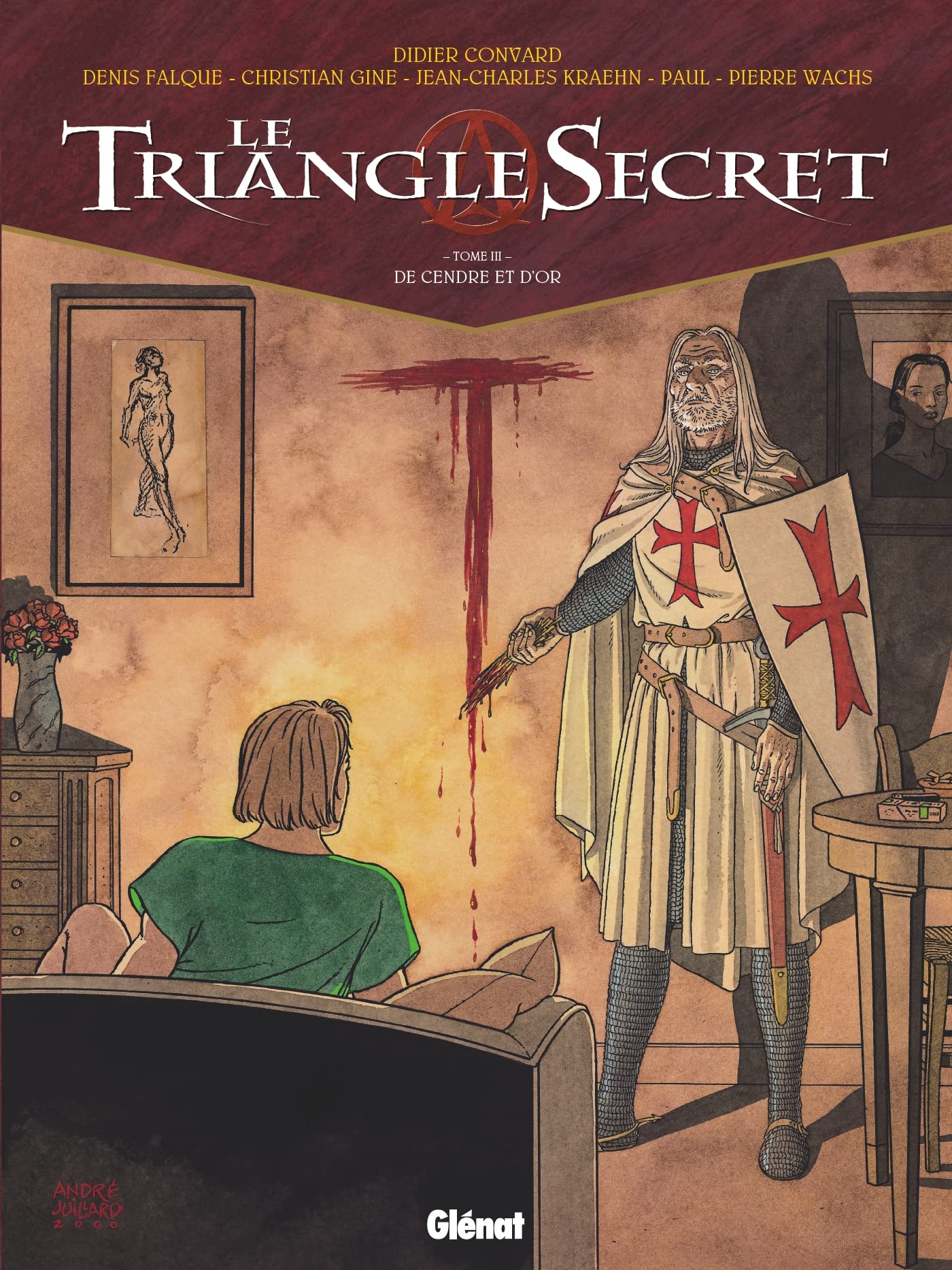 jaquette livre Le Triangle secret, tome 3 : De cendre et d'or