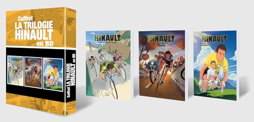 jaquette livre Hinault - La Trilogie En Bd - Coffret En 3 Volumes : Objectif Maillot Jaune - Sur Le Toit Du Monde - Dans La Légende