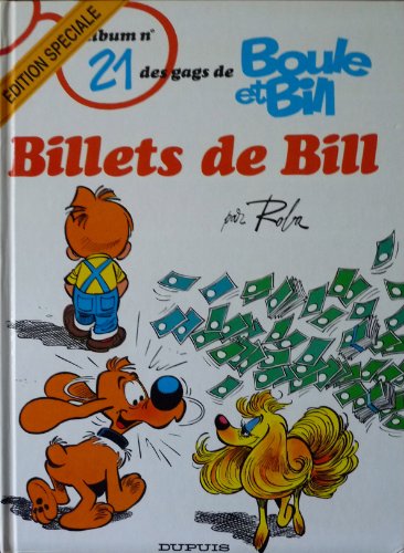 jaquette livre Boule & Bill Tome 21 : Billets De Bill