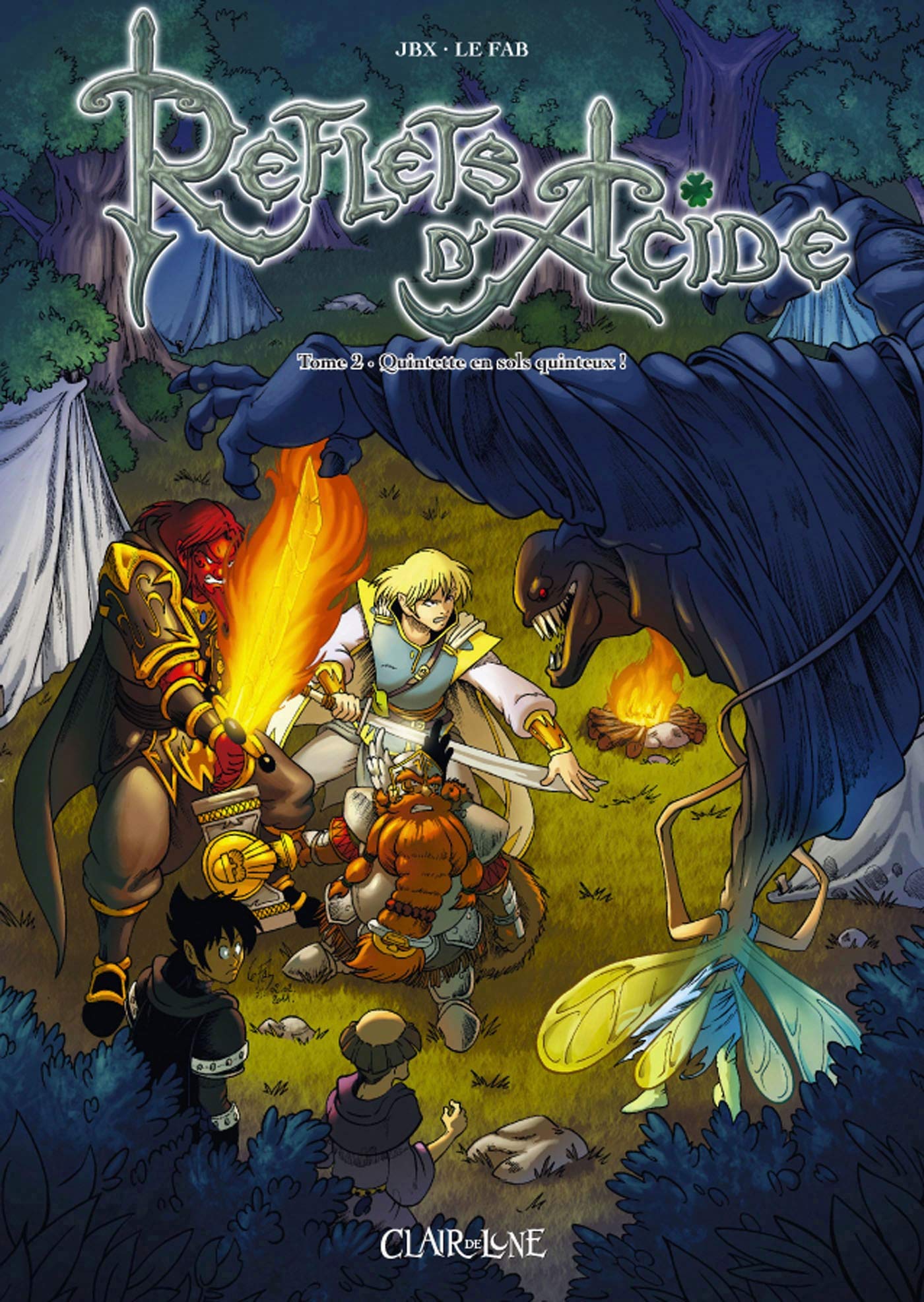 jaquette livre Reflets d'acide, Tome 2 : Quintette en sols quinteux !