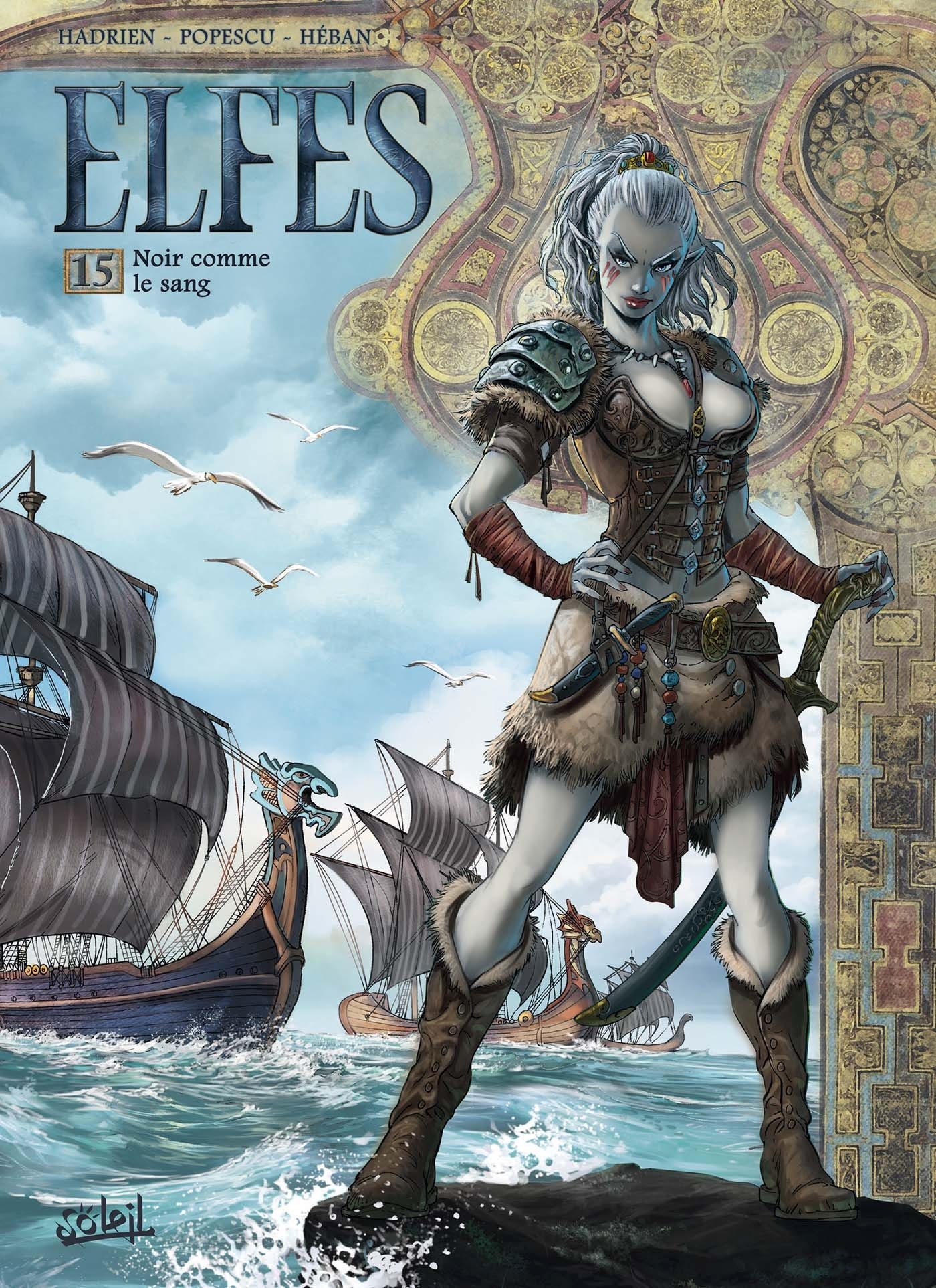 jaquette livre Elfes T15 : Noir comme le sang