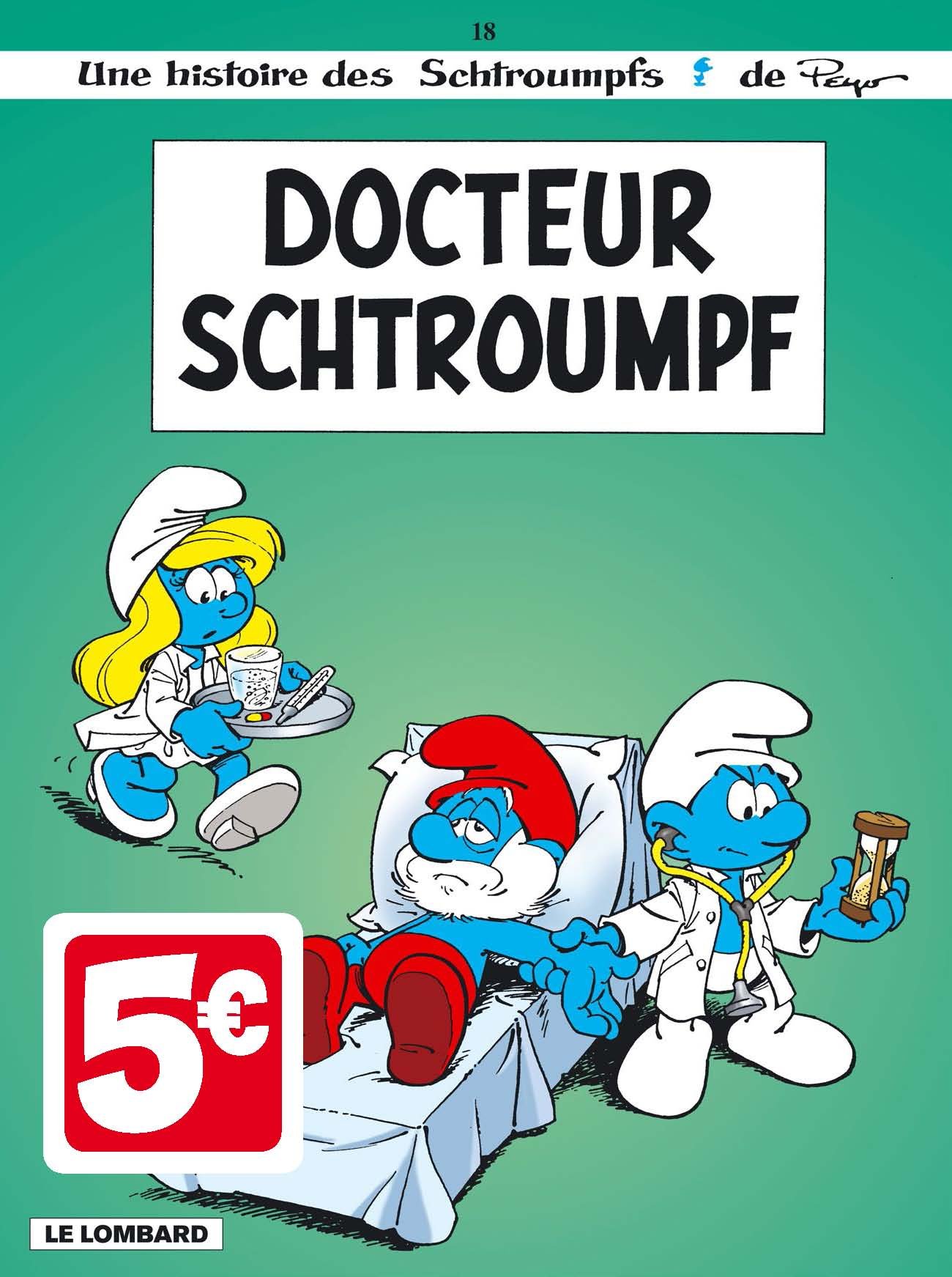 jaquette livre Les Schtroumpfs Lombard - tome 18 - Docteur Schtroumpf