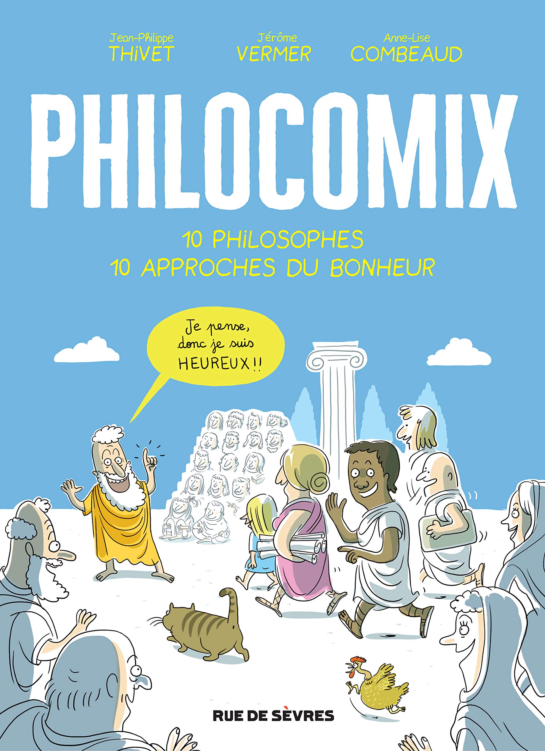 jaquette livre Philocomix (10 Philosophes, 10 Approches du Bonheur)