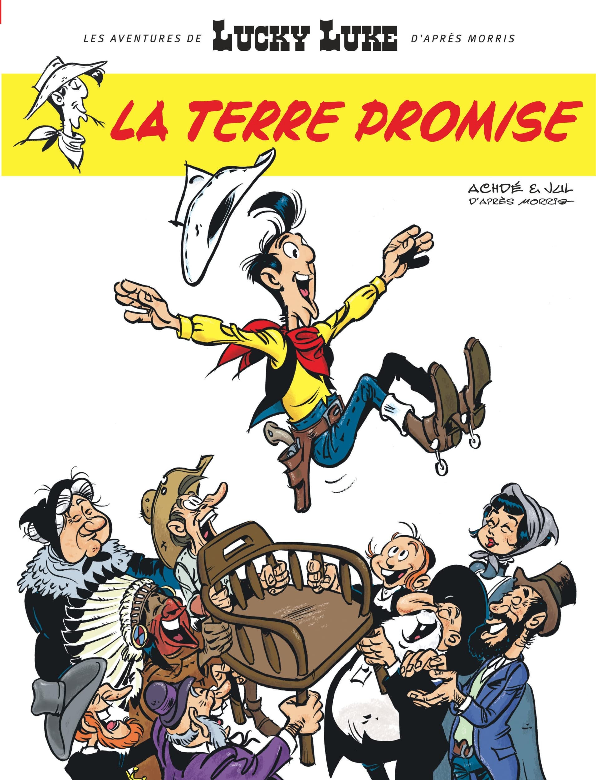 jaquette livre Aventures de Lucky Luke d'après Morris (Les) - tome 7 - Terre Promise (La)
