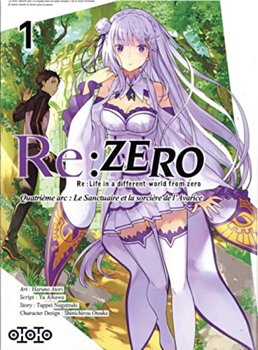 jaquette livre Re:Zero ? Quatrième arc - Le Sanctuaire et la Sorcière de l'Avarice - Tome 1