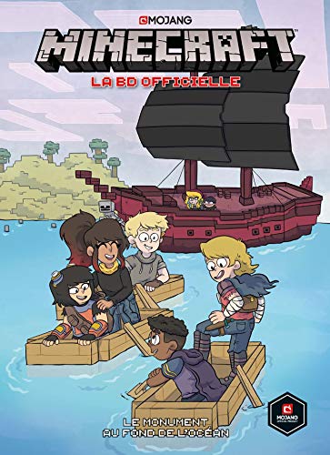 jaquette livre Minecraft - La Bd Officielle Tome 2 - Le Monument Au Fond De L'océan - Avec Une Carte Exclusive Offerte