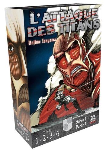 jaquette livre L'attaque Des Titans Tomes 1, 2, 3, 4 - Saison 1, Partie 1