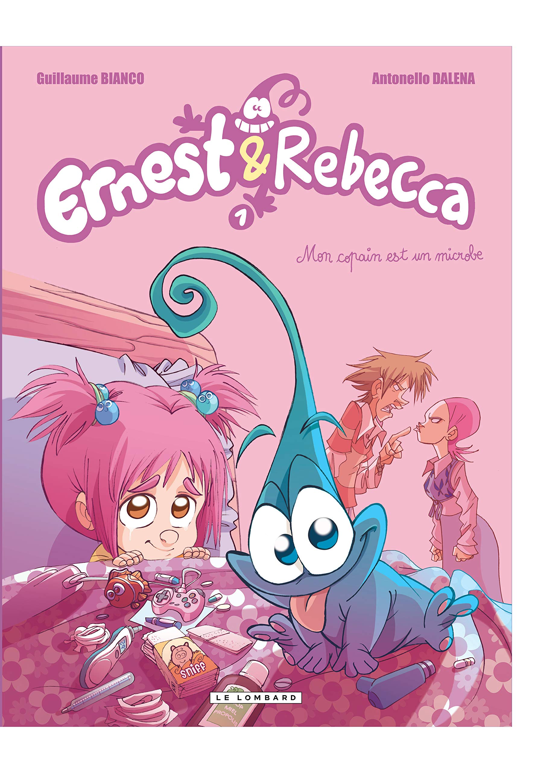 jaquette livre Ernest & Rebecca - tome 1 - Mon copain est un microbe