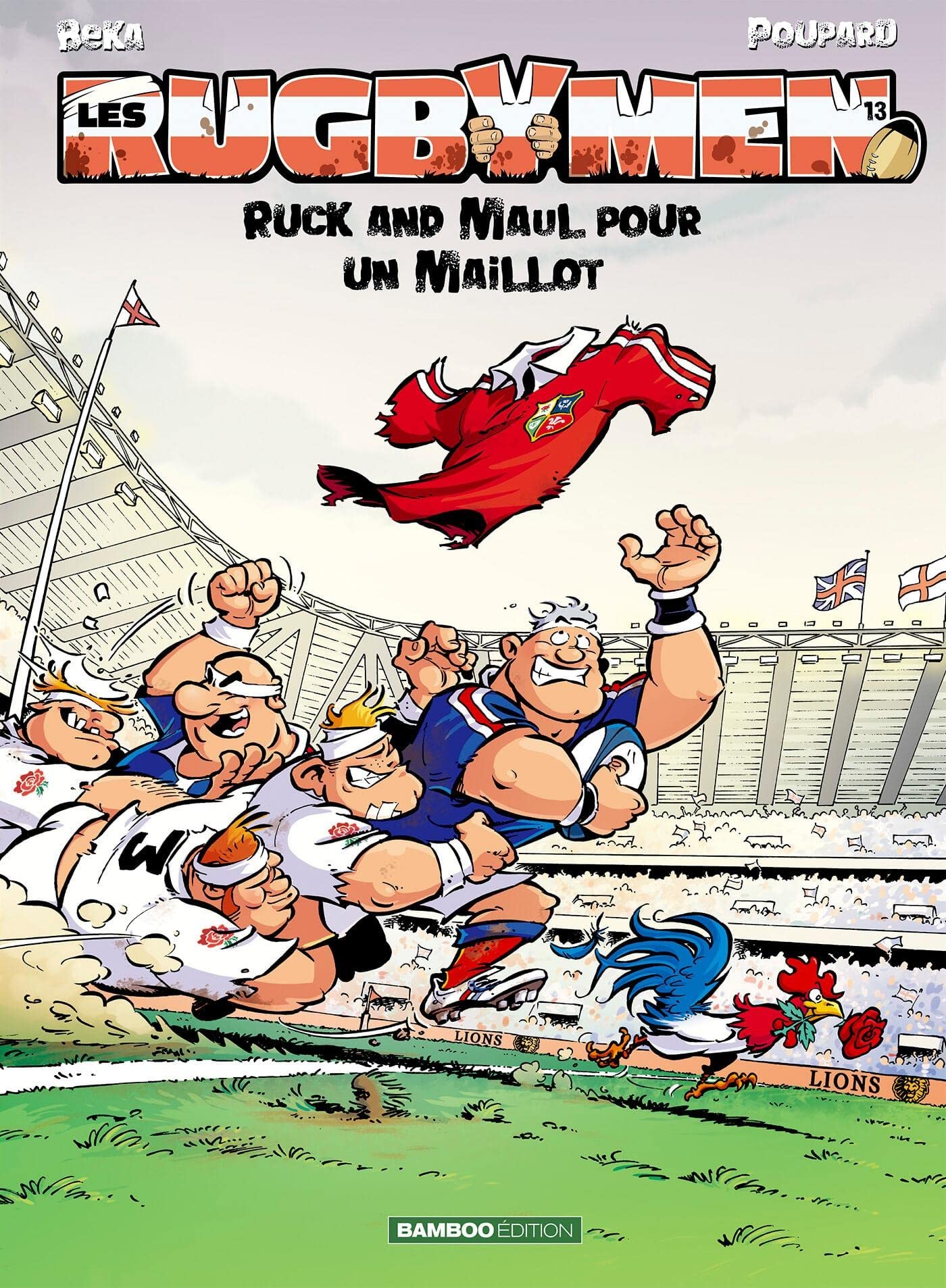 jaquette livre LES RUGBYMEN T13