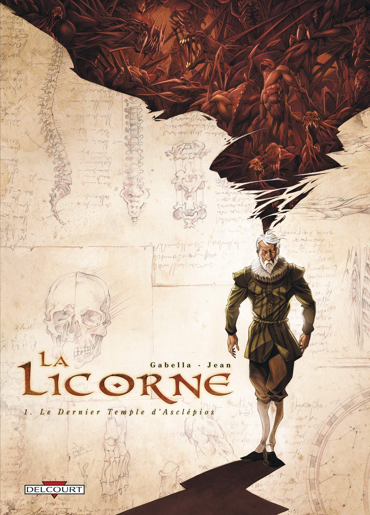 jaquette livre La Licorne, Tome 1 : Le Dernier Temple d'Asclépios