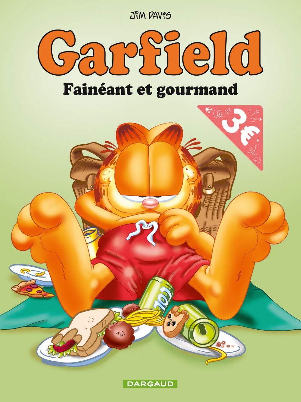 jaquette livre Garfield, tome 12 : Fainéant et gourmand