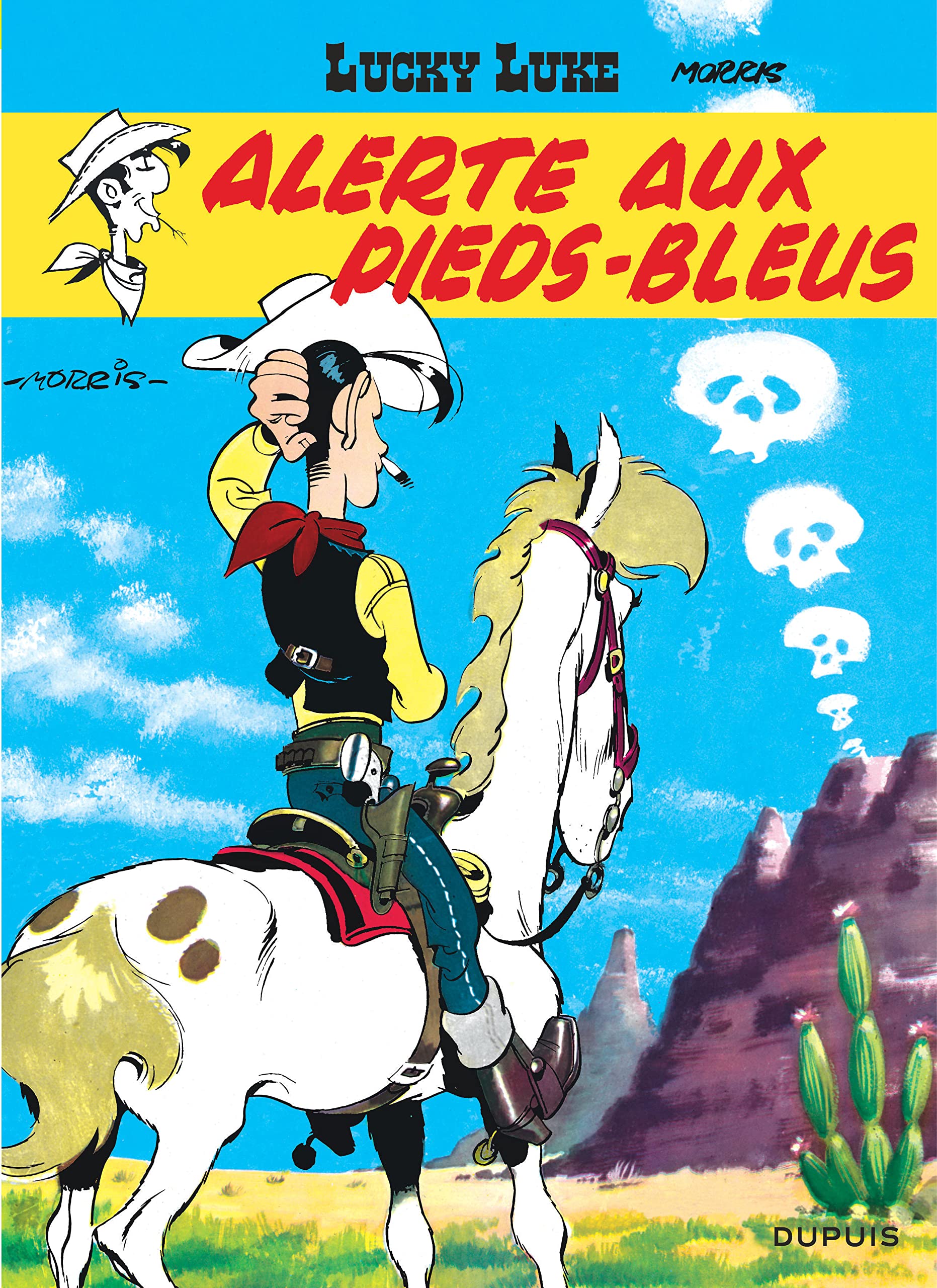 jaquette livre Lucky Luke, tome 10 : Alerte aux Pieds-bleus