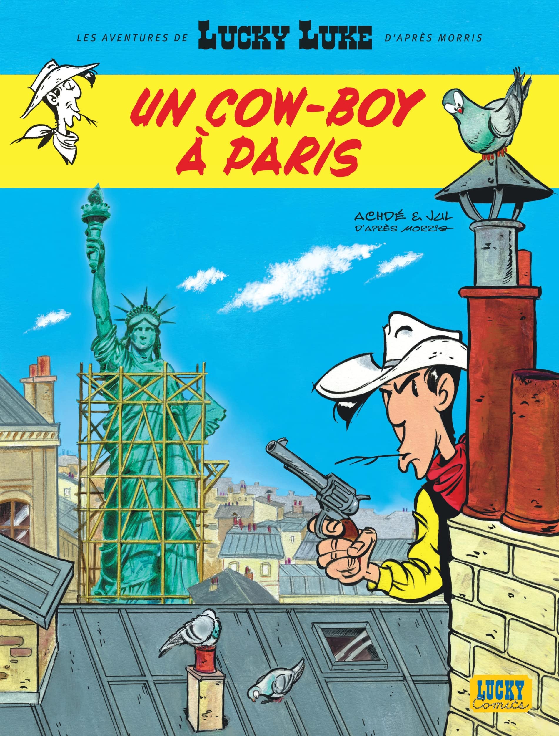 jaquette livre Aventures de Lucky Luke d'après Morris (Les) - tome 8 - Un cow-boy à Paris