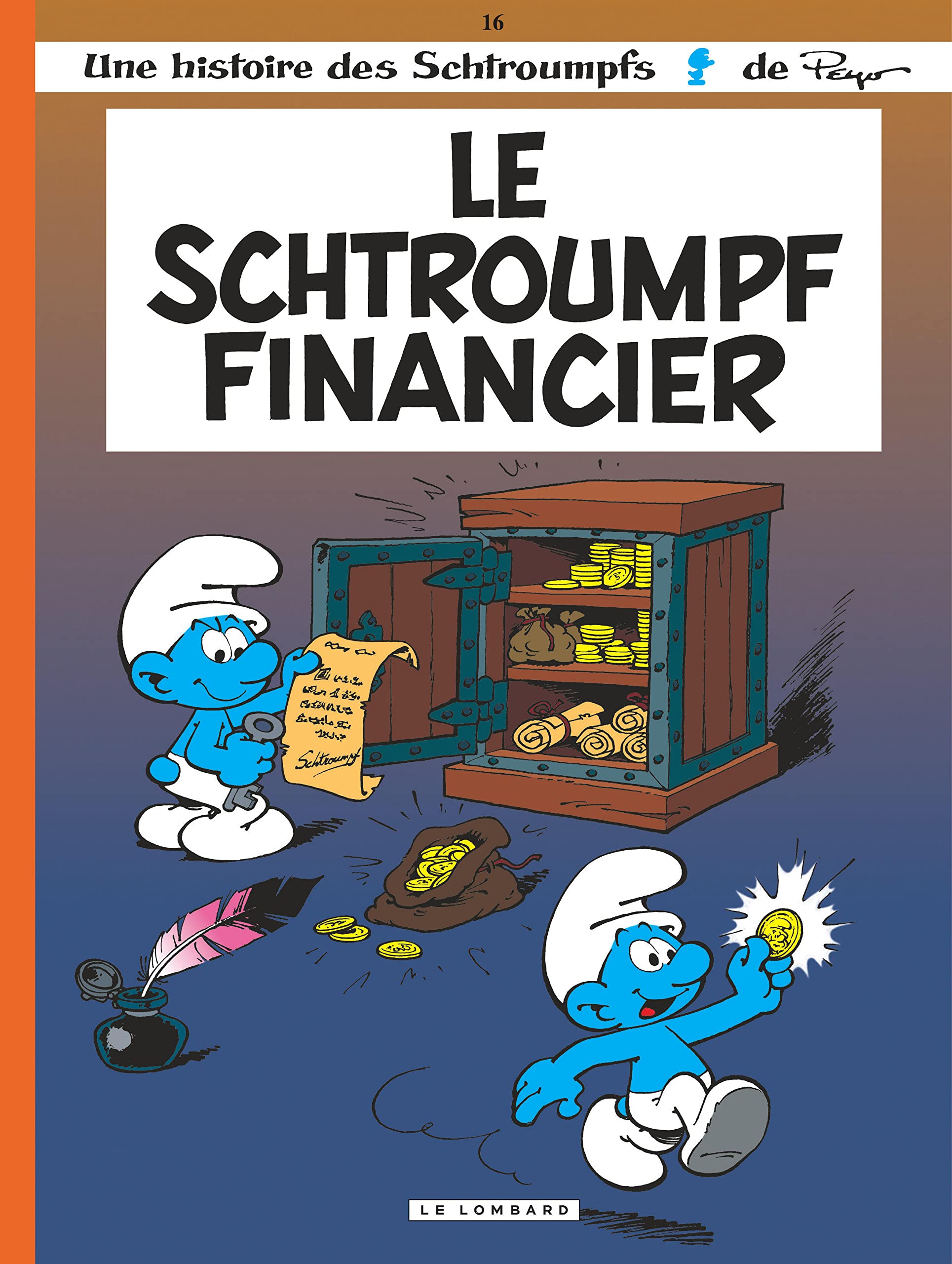 jaquette livre Le schtroumpf financier, tome 16