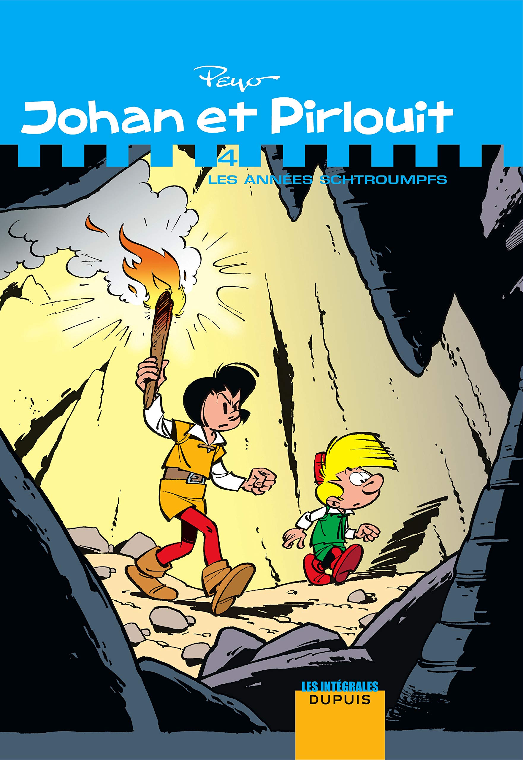 jaquette livre Johan et Pirlouit - L'Intégrale - tome 4 - Les années Schtroumpfs