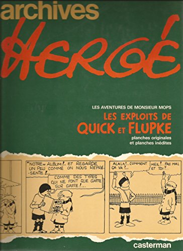 jaquette livre Archives Hergé Tome 2 - Cet Aimable M. Mops - (Suivi De) Les Exploits De Quick Et Flupke - Planches Originales Et Planches Inédites