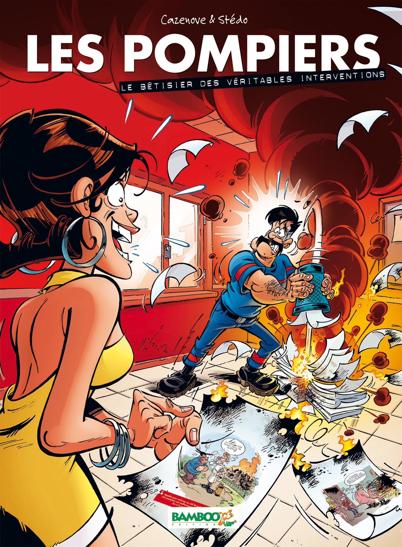 jaquette livre LES POMPIERS BETISIER TOP HUMOUR 2016