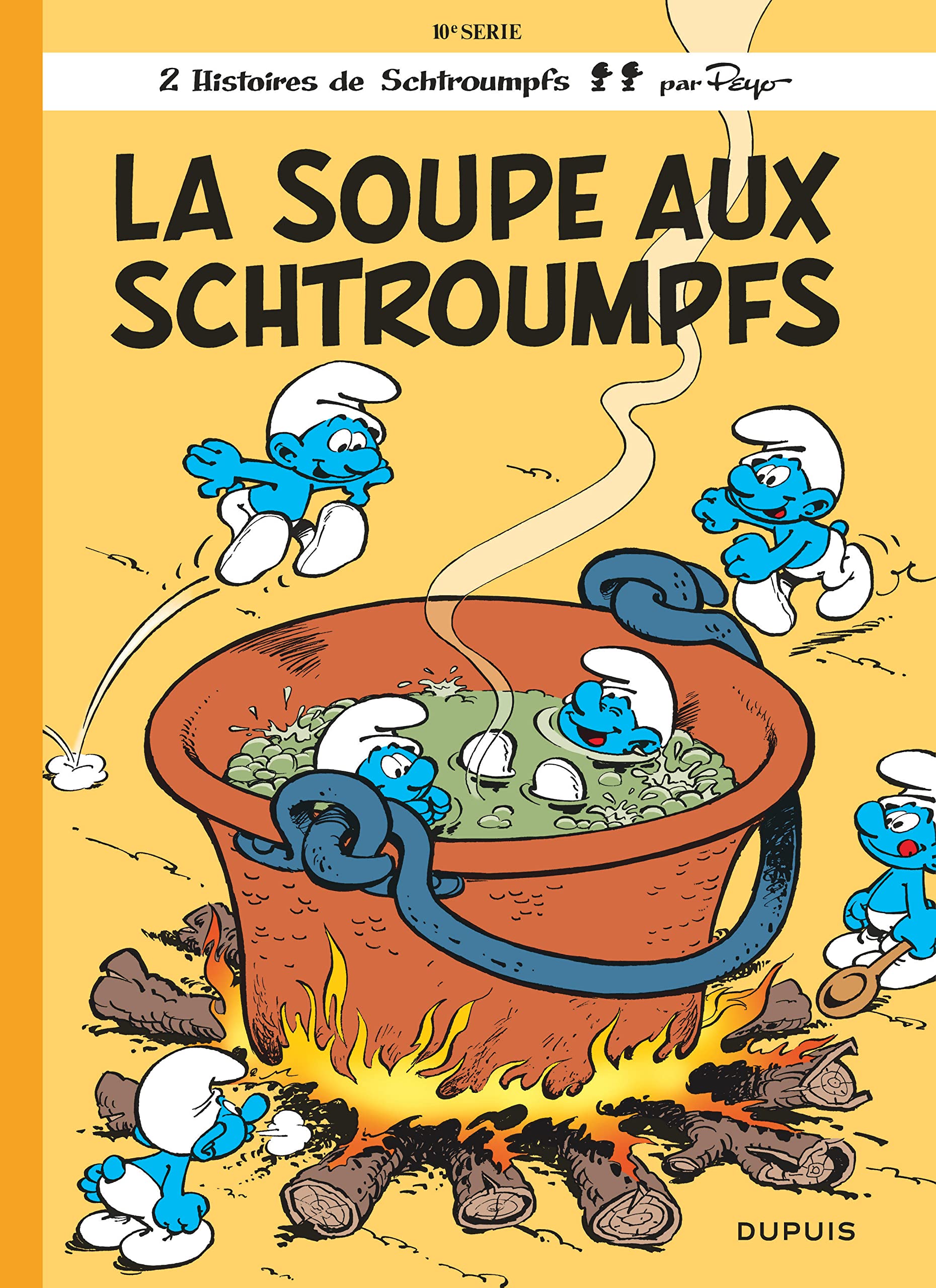 jaquette livre La soupe aux Schtroumpfs, tome 10
