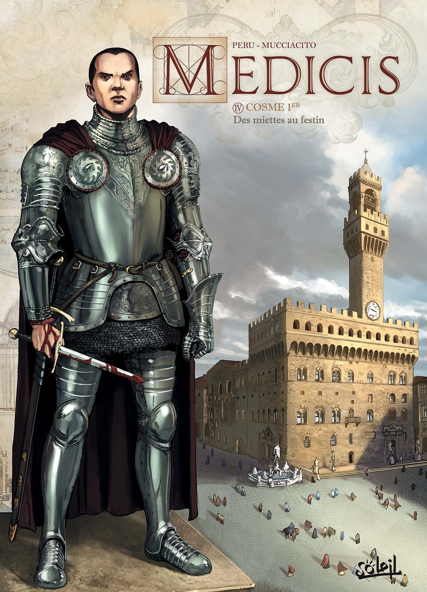 jaquette livre Médicis T04 - Cosme 1er - Des miettes au festin