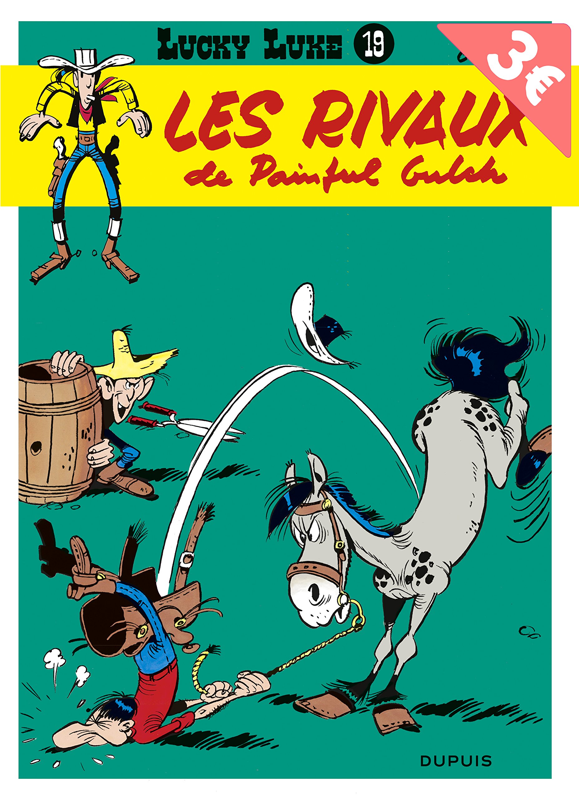jaquette livre Lucky Luke, tome 19 : Les Rivaux de Painful Gulch