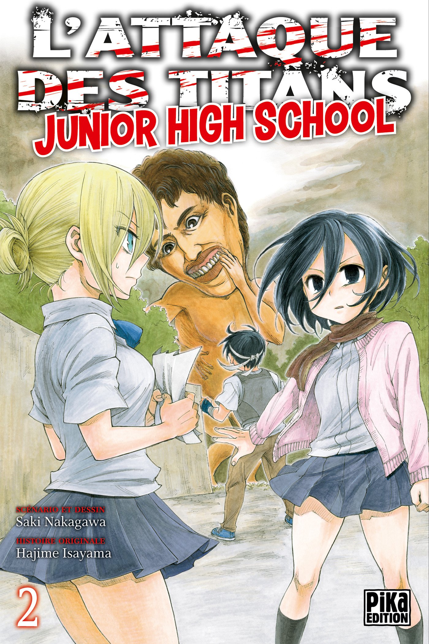 jaquette livre L'Attaque des Titans - Junior High School T02