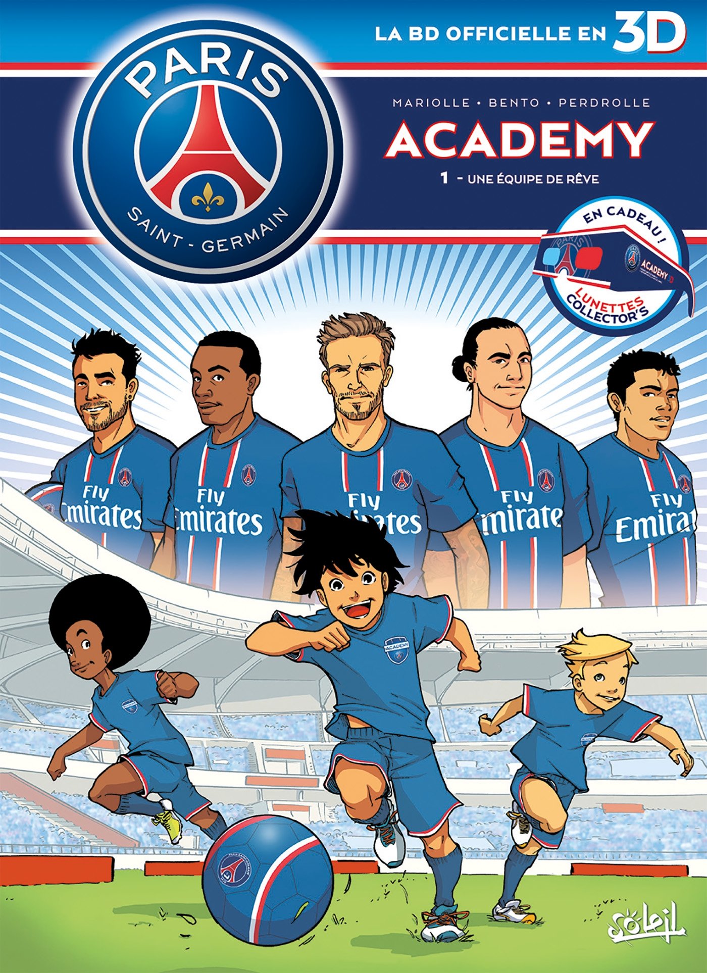 jaquette livre Paris Saint-Germain Academy T01 en 3D