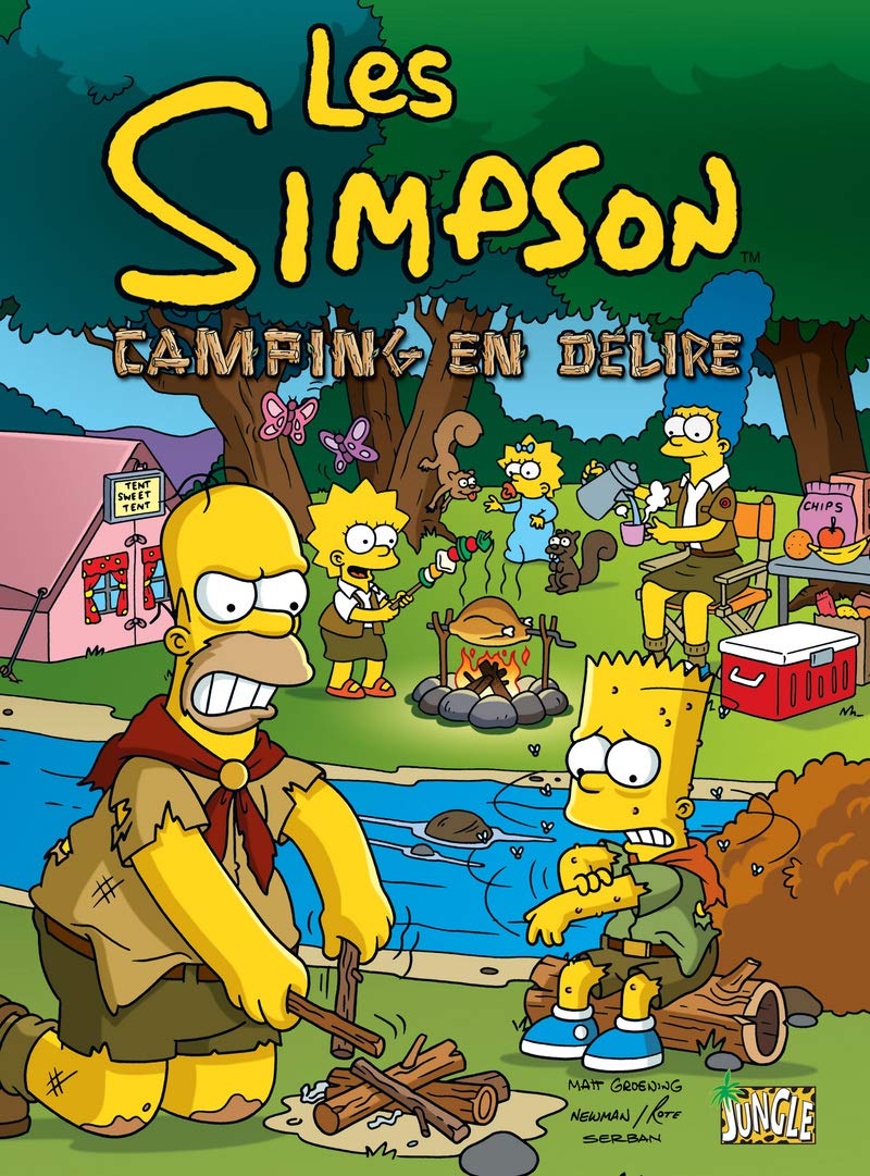 jaquette livre Les Simpson, Tome 1 : Camping en délire
