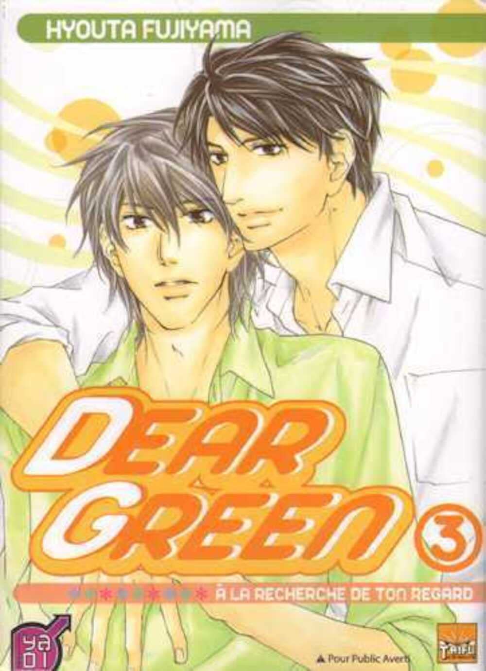 jaquette livre Dear Green - A la recherche de ton regard Vol.3