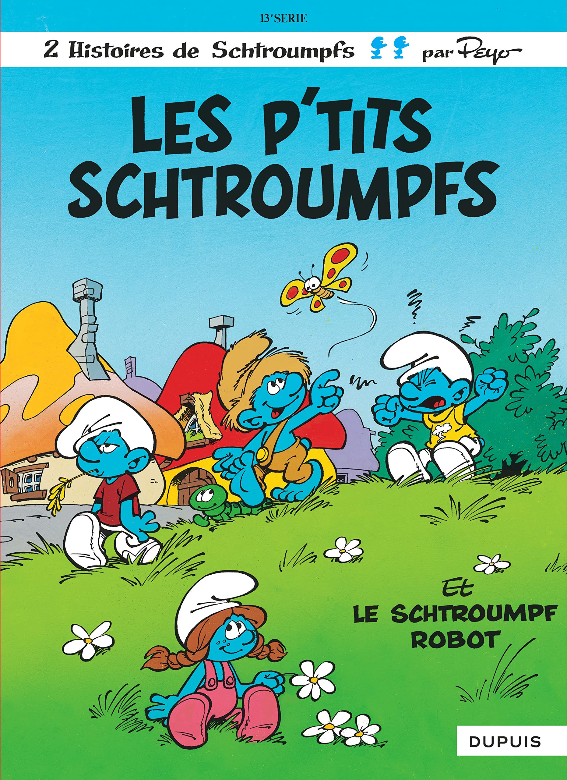 jaquette livre Les schtroumpfs , n° 13 : Les p'tits schtroumpfs, le schtroumpf robot