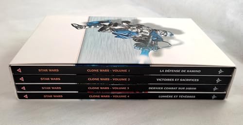 jaquette livre Star Wars The Clone Wars - Coffret En 4 Volumes : Tome 1, La Défense De Kamino - Tome 2, Victoires Et Sacrifices - Tome 3, Dernier Combat Sur Jabiim - Tome 4, Lumière Et Ténèbres