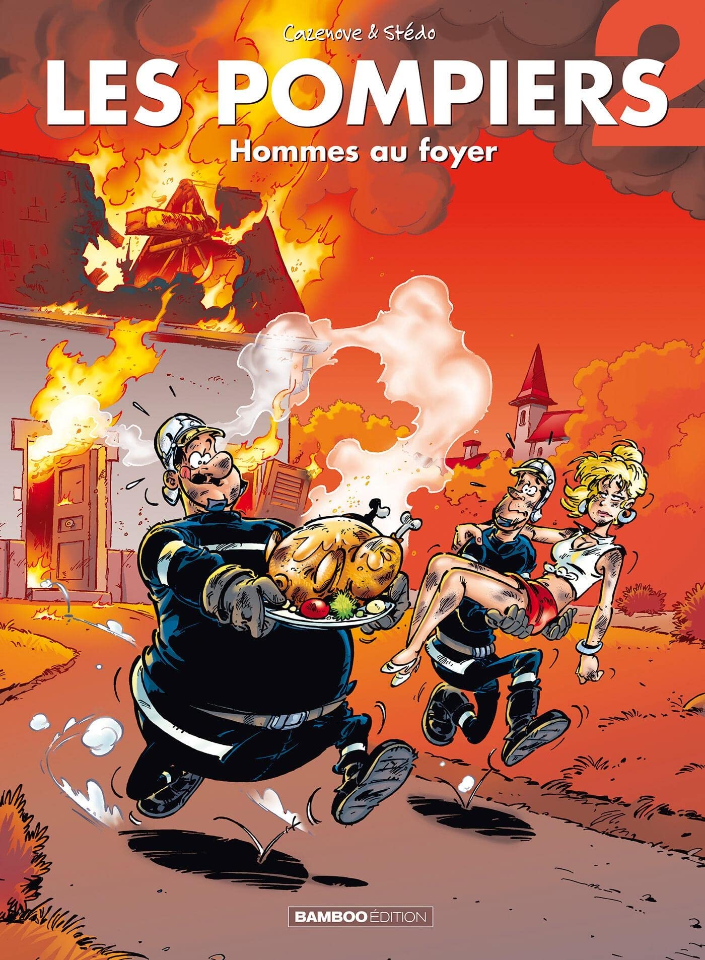 jaquette livre Les Pompiers, tome 2 : Hommes au foyer
