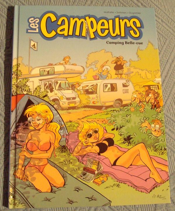 jaquette livre Les campeurs - Camping belle-vue