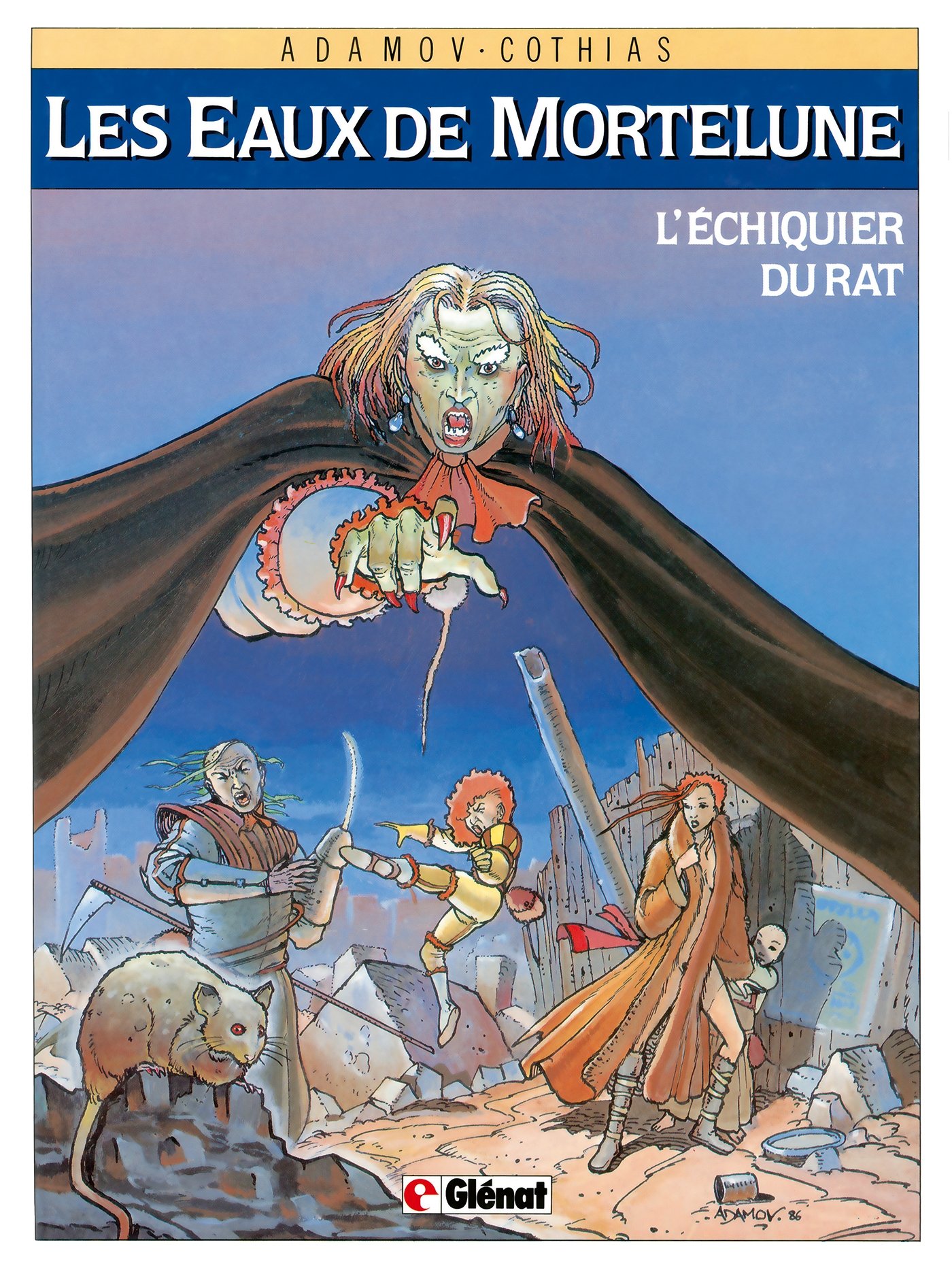 jaquette livre Les Eaux de Mortelune, tome 1 : L'échiquier du rat