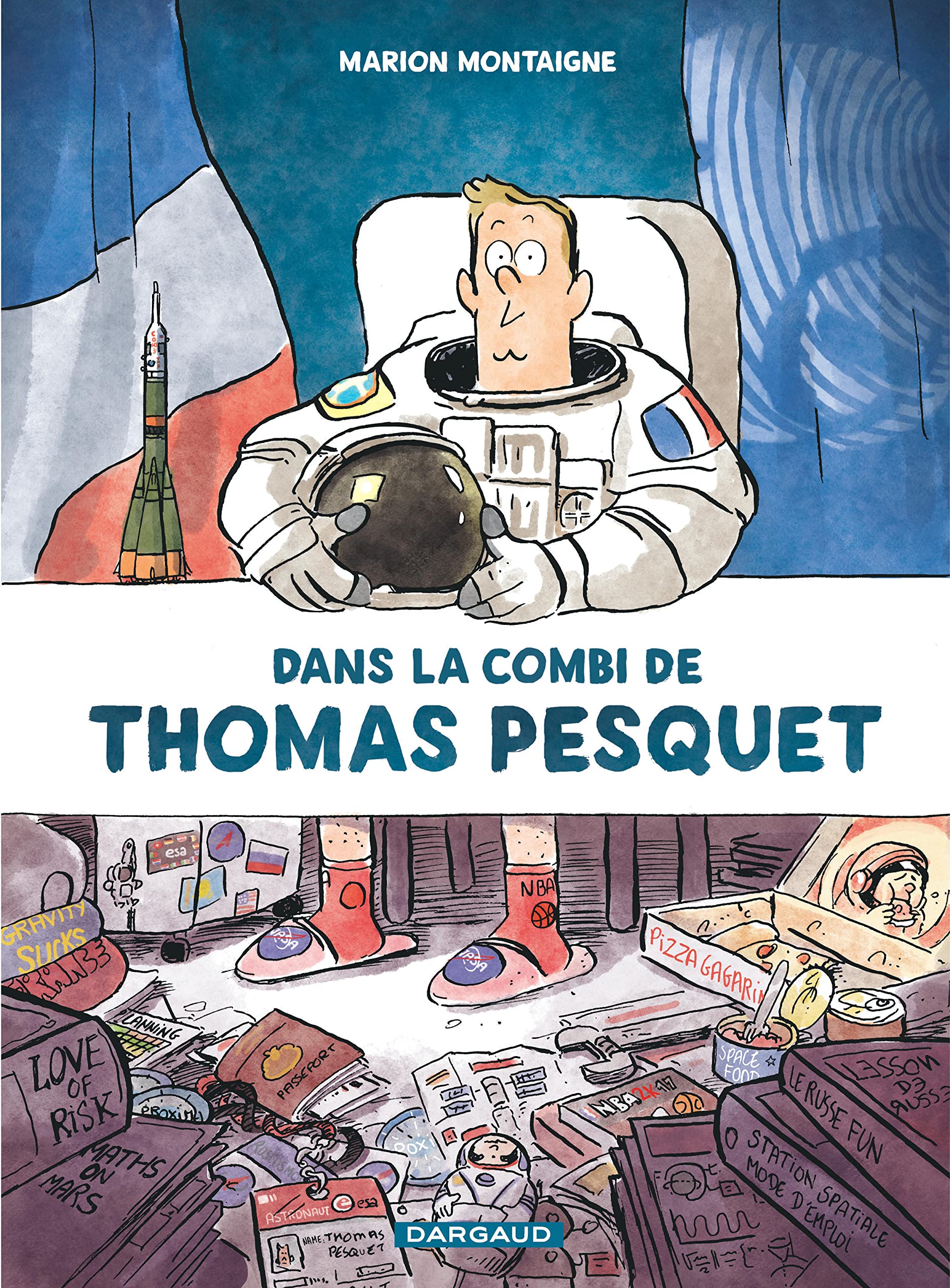 jaquette livre Dans la Combi de Thomas Pesquet