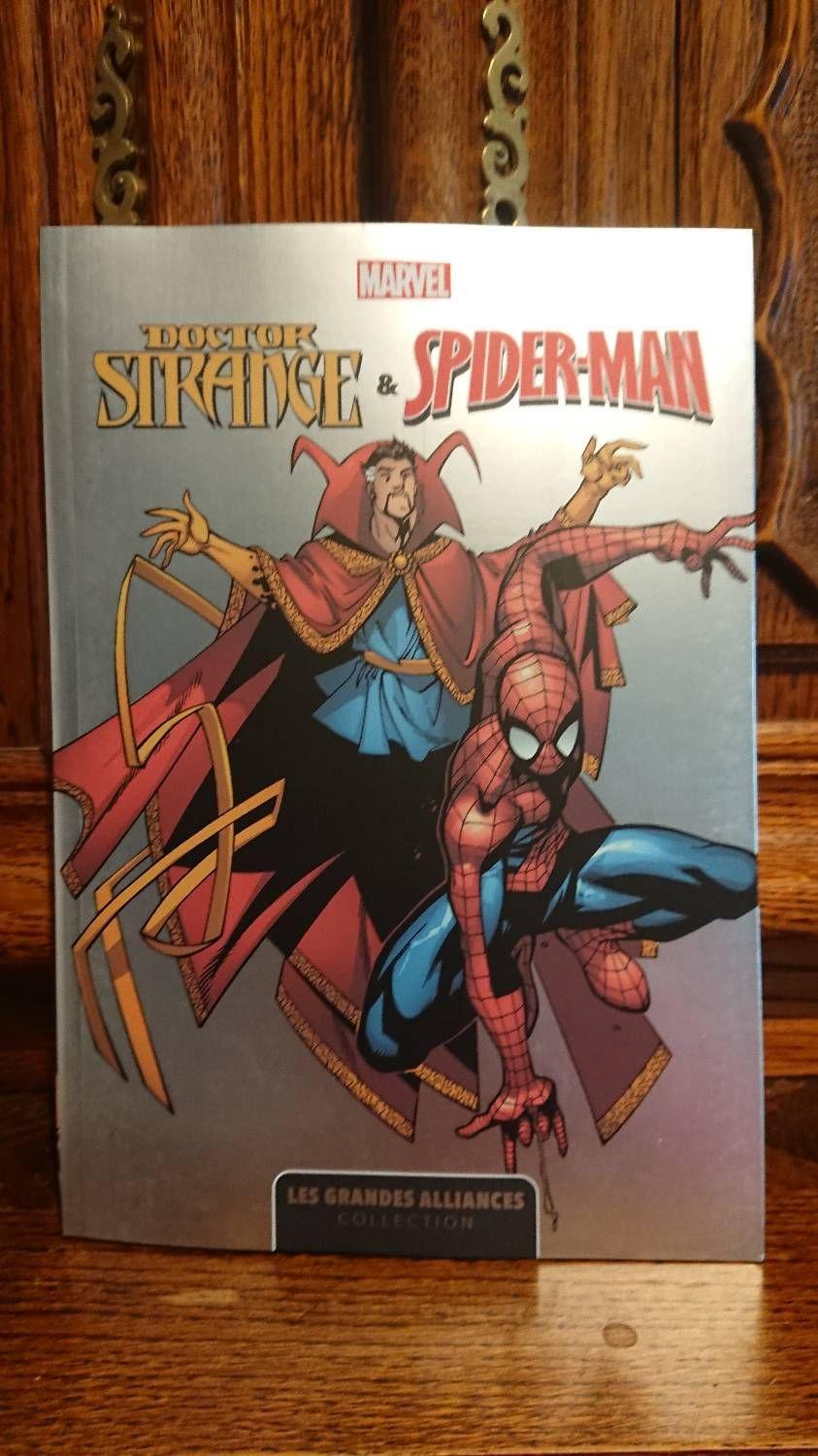 jaquette livre Doct or strange et spiderman - collection les grandes alliances