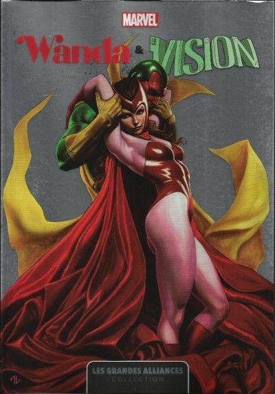 jaquette livre marvel. collection les grandes alliances. wanda et vision