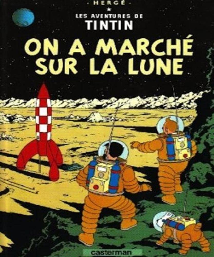 jaquette livre Les Aventures de Tintin, Tome 17 : On a marché sur la Lune : Mini-album