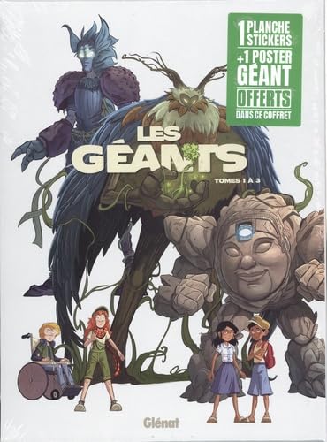 jaquette livre Les Géants Tomes 1 À 3 - Coffret En 3 Volumes : Tome 1 : Erin - Tome 2 : Siegfried - Tome 3 : Bora Et Leap - Avec Une Planche De Stickers Et Un Poster Géant