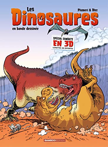 jaquette livre Les Dinosaures En Bande Dessinée - Spécial Combats En 3d Avec Lunettes 3d Offertes