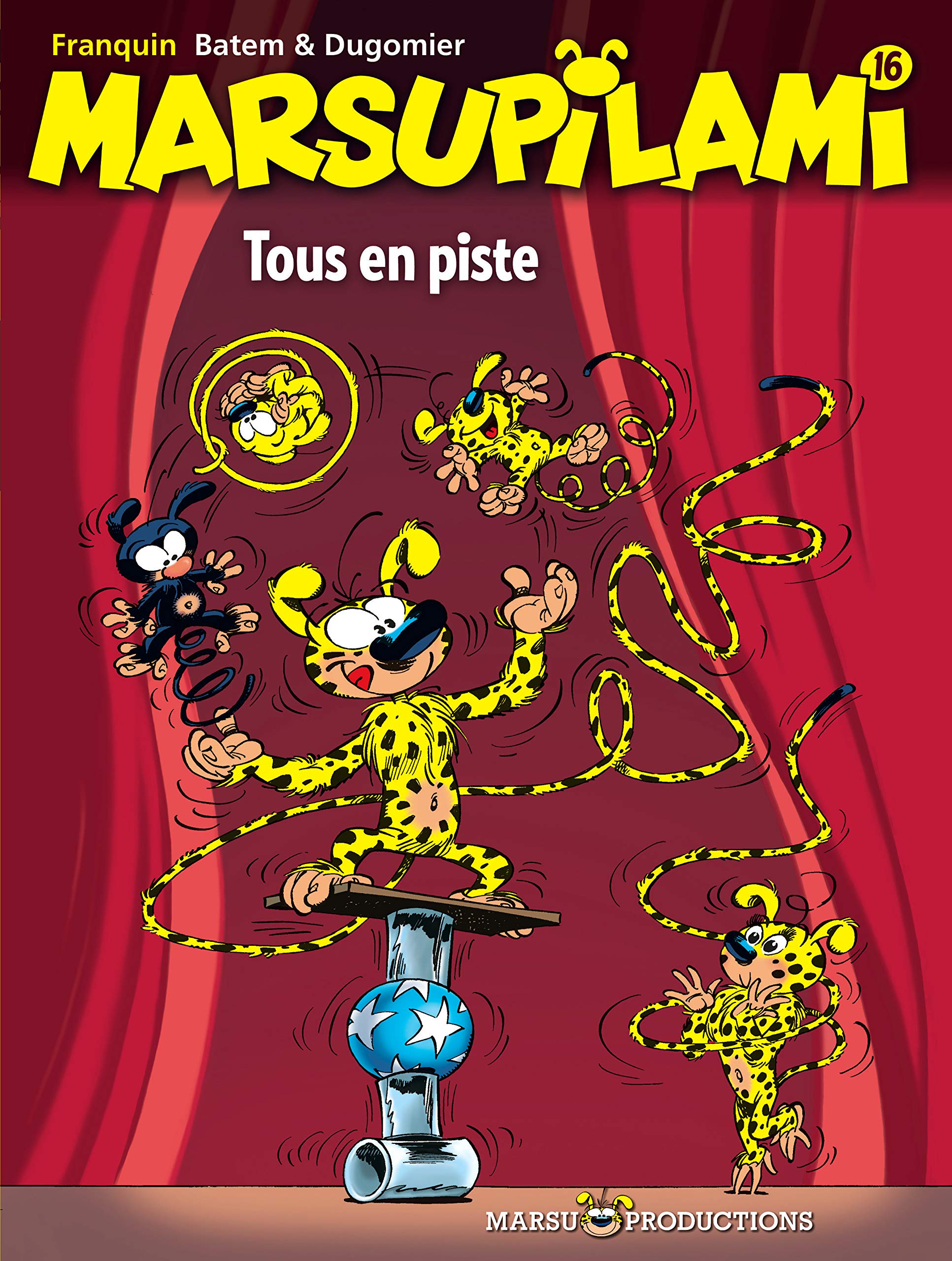 jaquette livre Marsupilami, tome 16 : Tous en piste