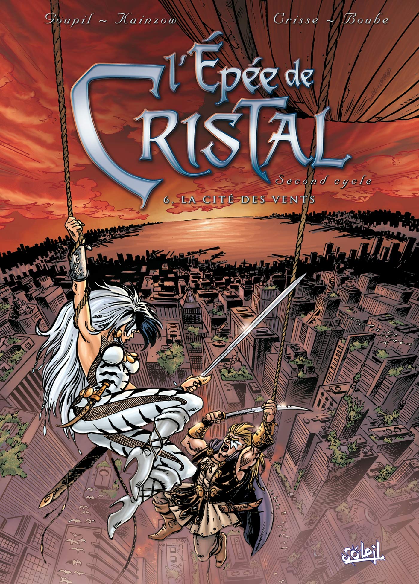 jaquette livre L'Épée de cristal, second cycle, tome 6 : La Cité des vents