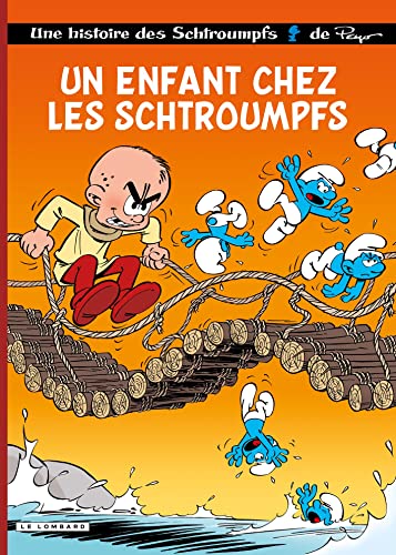 jaquette livre Une Histoire Des Schtroumpfs Tome 25 - Un Enfant Chez Les Schtroumpfs