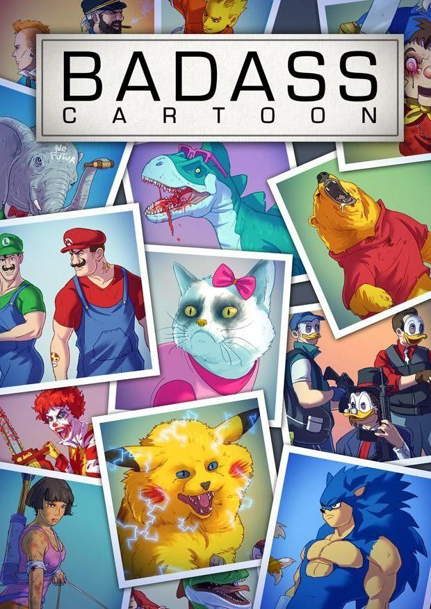 jaquette livre Badass Cartoons