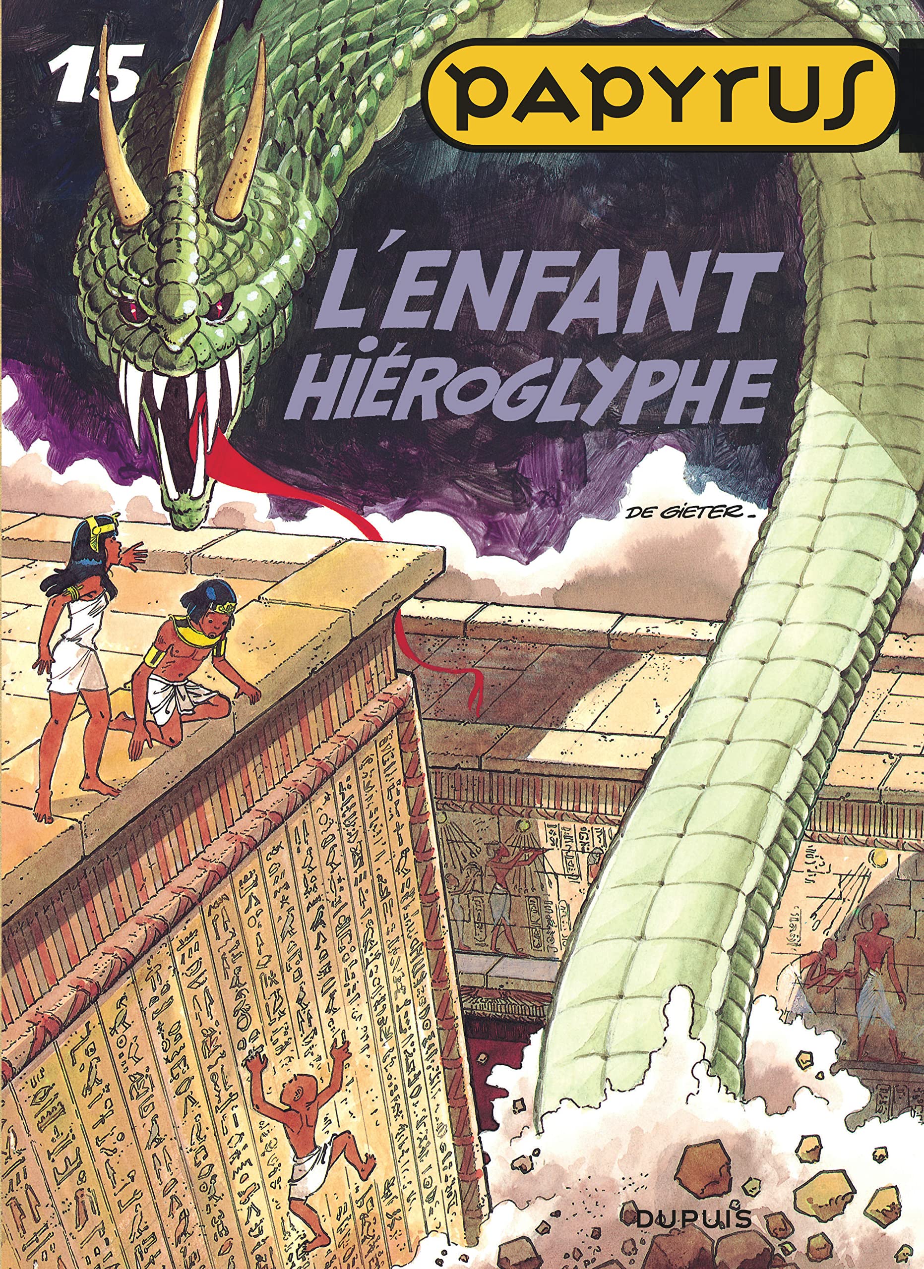 jaquette livre Papyrus, tome 15 : l'enfant hiéroglyphe