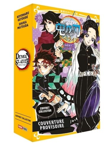 jaquette livre Demon Slayer - Coffret T15 + Roman jeunesse T6