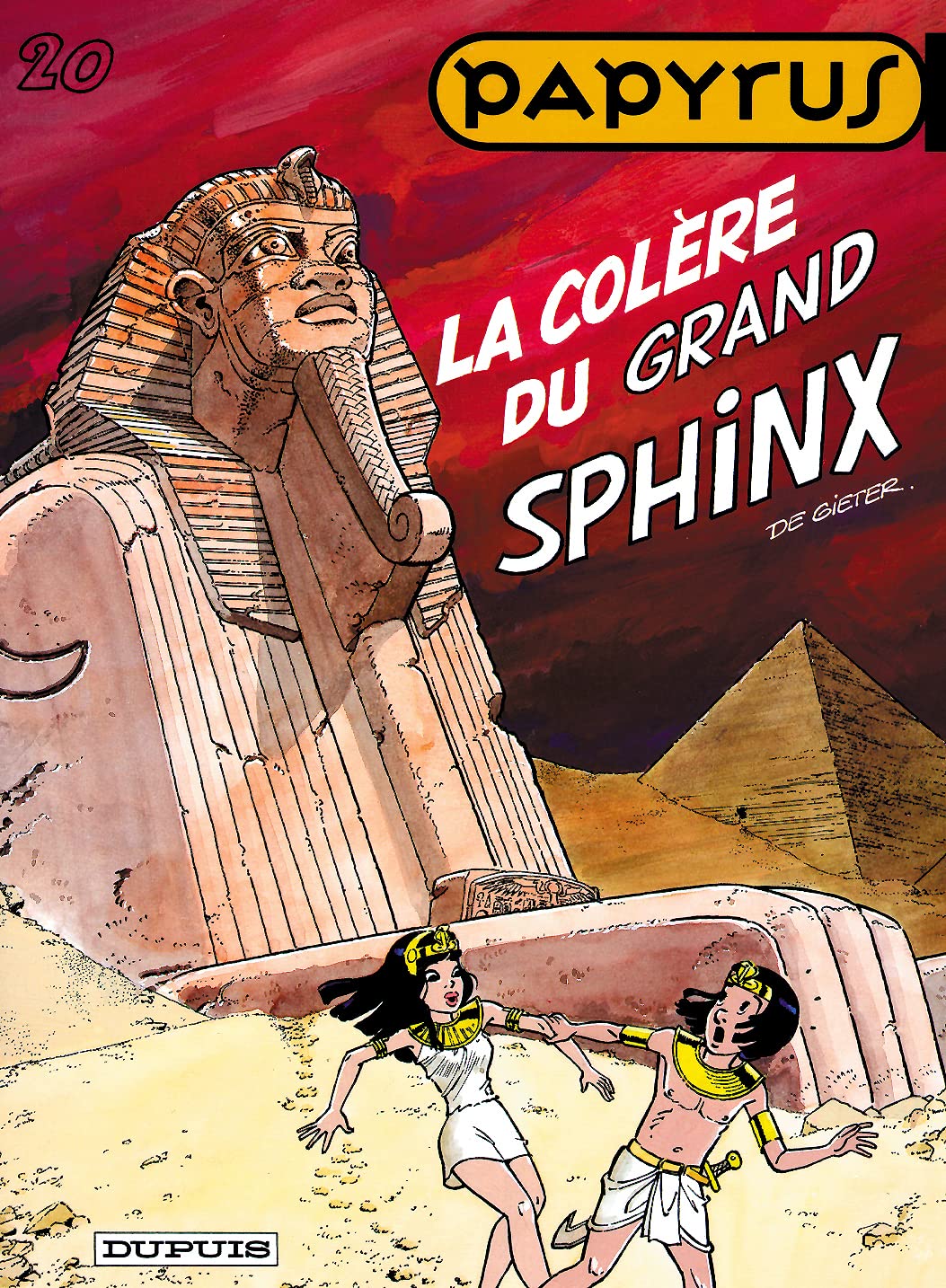 jaquette livre Papyrus, tome 20 : la colère du grand Sphinx