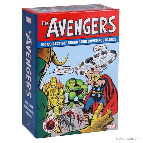 jaquette livre The Avengers - 100 Collectible Comic Book Cover Postcards
